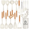 Large Silicone Kitchen Utensils Set with Holder, 25Pcs Cooking Utensil