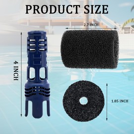 licvqel Tail Sweep Pro with Scrubber Fit for Polaris Tail Scrubber 280, 3900 Sport, 380, 360, 180 Pool Cleaners,2 Tail Sweep Pro TSP10S with 16 Foam Scrubber Fit for Polaris Pool Cleaner Parts
