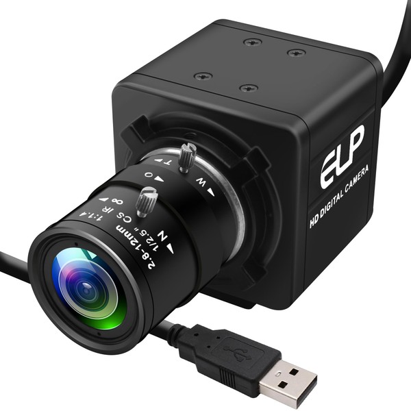 1080P USB Industrial Camera with Manual Zoom (2.8-12mm CS Lens)