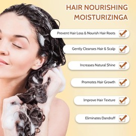 Rice Shampoo Bar, Rice Water Shampoo Bar with Shea Butter, Coconut Oil, Anti-Hair Loss Rice Shampoo Bar, Shampoo Soap for Hair Growth, Nourishing, Volume-Strengthening and Strengthening