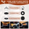 Adjustable Depth Espresso Tamper Set: 51mm Spring Loaded Espresso Distributor