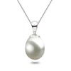 Freshwater Cultured Pearl Pendant Necklace AAA Graded White Teardrop Necklace