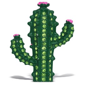 Aqua79 Cactus Sparkling Refrigerator Magnet - Silver Sparkling Charm Rhinestones Crystals, Cute Sparkly Southwest Magnet for Kitchen Door Fridge, Cool Home and Office Novelty Decor - 1.75 Inches