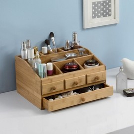 Premade 원목 화장품정리함 2단 서랍형 Wooden Cosmetic Organizer 2-Tier Drawer Type