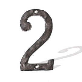 Cast Iron House Numbers Mailbox Number 5.5" Sturdy Heavy Embossed House Address Sign Numbers 0 to 9 Indoor Outdoor DIY Projects Hanging Wall Sign Letter Decoration