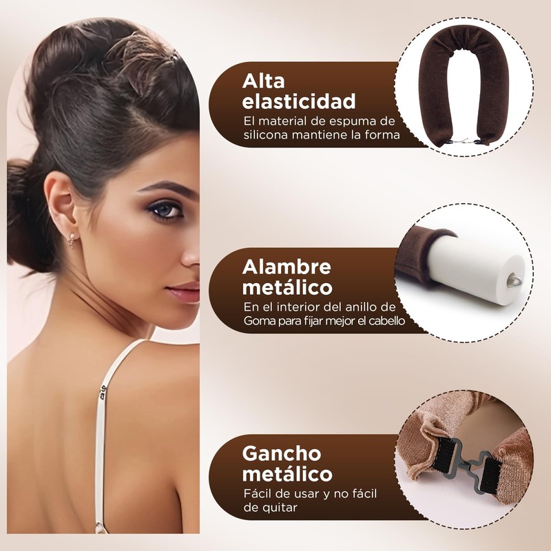 EAHSAP 6PCS Rizadores de Cabello Sin Calor, rulos para cabello