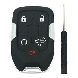 Keyless Entry Remote Smart Key Fob Cover Shell Case Fit for GMC Sierra Truck 2019 2020 and for Chevy Silverado1500 2500 3500 (5 Button-b)