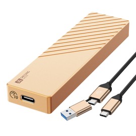 SANZANG M.2 NVME SSD Enclosure, USB 3.1 Gen2(10 Gbos) Type C to NGFF NVME PCIe M-Key(B&M Key) External Solid State Drive Enclosure, Support UASP Trim for SSDs Size 2280/2260/2242/2230, for Home Office
