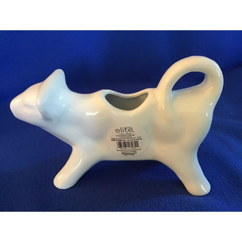 GIBSON WHITE CERAMIC COW SHAPE DAIRY CREAMER