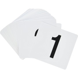 New Star Foodservice 23053 1-100 Double Sided Table Numbers, 4" x 4" Inch, White