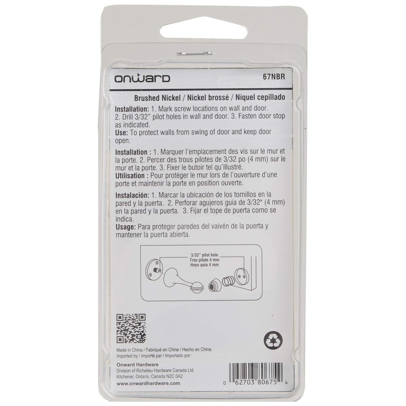 Richelieu Hardware 67NBR Onward 3-in (76.2 mm) Magnetic Door Stop,