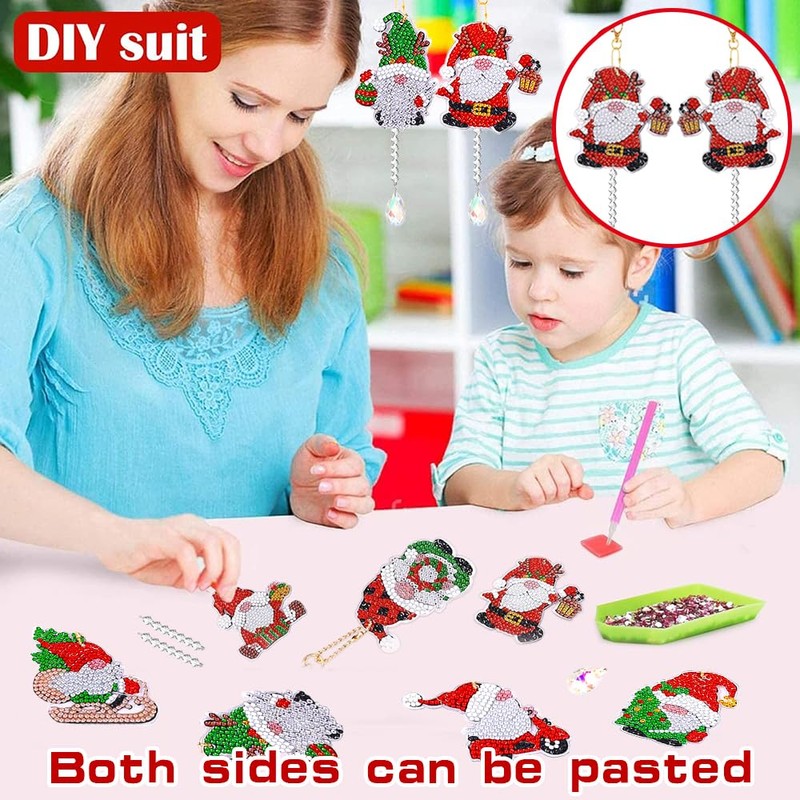 HEYIDAMAI Diamond Painting Children's Christmas, Set of 12 5D Diamond