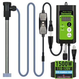 LINGLONGTEMP 1500W Submersible Hot Tub & Pool Portable Electric immersion Water Heater with temperature control and GFCI for Swimming Pools, Bathtubs, Baptistry, above ground pool & inflatable pool