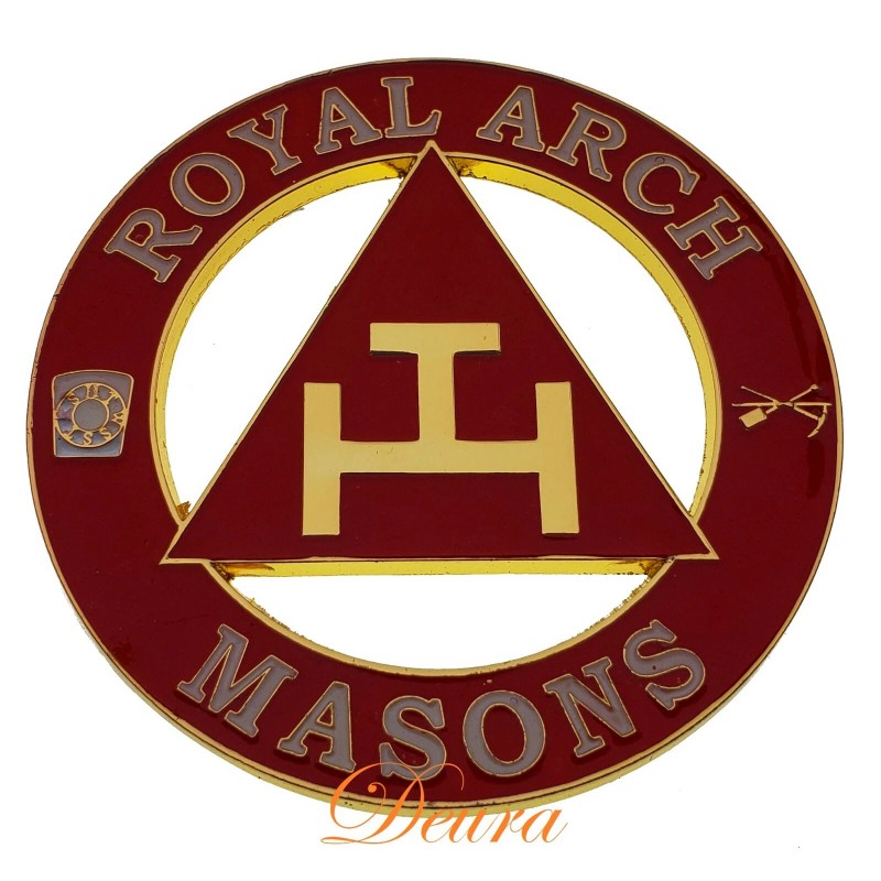 Masonic 3" Royal Arch Masons Car Auto Emblem Red //