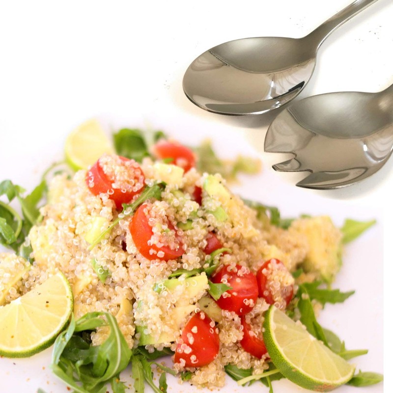 Kerafactum Salad Cutlery Salad Servers Brushed Stainless Steel Salad Spoon