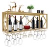 N/A Wall-mounted Inverted Wine Rack Iron Bottles Holder Hanging Shelf