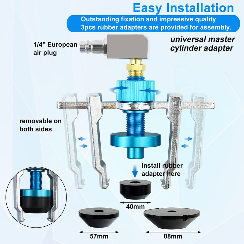 JoyFans Brake Clutch System Master Cylinder Adapter Kit, Works with