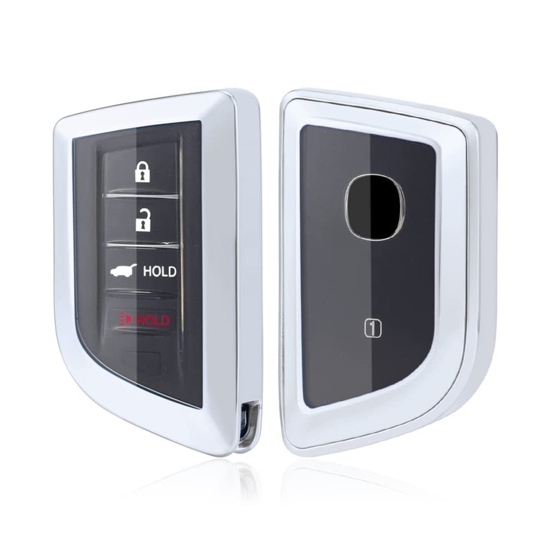 SANRILY Soft TPU Plating Key Fob Cover for Acura MDX