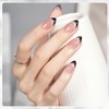 Missgooey Nail Tips, Short Almond, Sanded Nail Tips, Set of