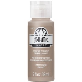 FolkArt, Wild Truffle Acrylic 2 fl oz Premium Matte Finish Paint, Perfect for Easy to Apply DIY Arts and Crafts, 36652