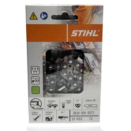 For STIHL Genuine OEM Stihl 3624 005 0072 20" Chainsaw Chain Loop 33 RS3 72 Drive Links