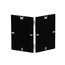 EDZARD Doppel-Bilderrahmen Collage Salerno für 2 Fotos 13 x 18 cm, Hochformat, edel versilbert, anlaufgeschützt, mit Samtrücken, Fotorahmen zum Stellen