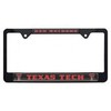 Black Metal License Plate Frame - Second Generation - Mascot Version (Texas Tech)