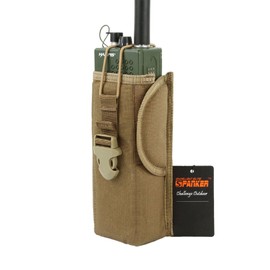 EXCELLENT ELITE SPANKER Tactical Universal Radio Holster Pouch Holder Case Bag Molle Adjustable Military Walkie Talkie Holder(Coyote Brown)