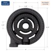 Leyso WR-RB3 Three Rings Burner with 2 Gas Pipes, 2