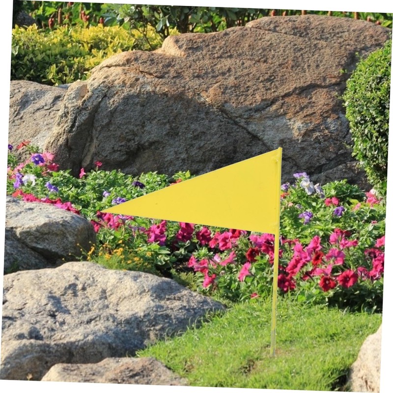 CORHAD 5 Pack Lawn Sprinkler Flags Iron Yard Markers Garden