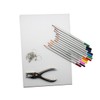 SEWACC 10sheets Unique Contraction Piece Heat-shrinkable Film Pencil Puncher Keychain
