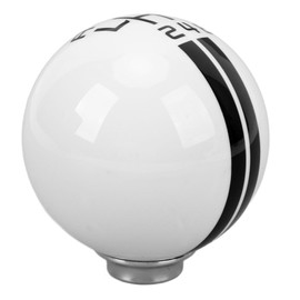 Gear Shifter Knob, Ergonomic 12.5MM Port OD for Shelby GT500 Style Quick Identification Car Racing Gear Shifter Knob 6 Speed for Mustang 1967 to 2018 (White Black)
