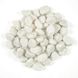 M S International AMZ-LSC-0024 Natural Tumbled White, 1 Inch-2 Inch, 40 lb. Bag Decorative Pebbles