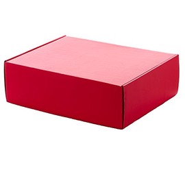 Corrugated Tuck Top Box - Red - 12" x 9" x 3" - Case of 10