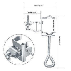 Parasol Clips, Parasol Holder Balcony Railing, Table Clamp for Garden Umbrellas, Umbrella Clips, Balcony Bracket for Parasols Attachment Balcony Railing Patio Tables