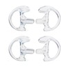 YNIBST Replacement Earmold for Acoustic Coil Tube Headset(Clear 2 Pairs)