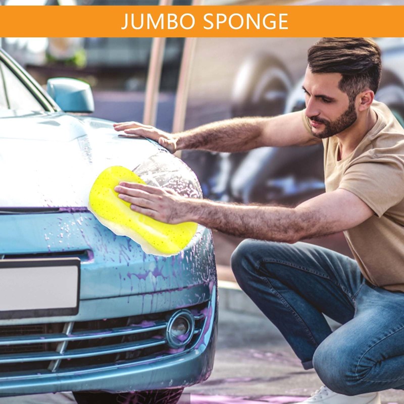 Jumbo Sponges,2 Pack Car Sponges,Washing Windows and Anti Scratch Technology,Perfect