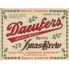 Daeufers Xmas Brew Beer Label 9" x 12" Metal Sign