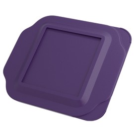 Replacement Lid fits Pyrex 2-Quart 8" x 8" Glass Baking Dish #222, Compatible with Lid #222-PC, Food Storage Container Cover with Flush Tab Handles (Purple)
