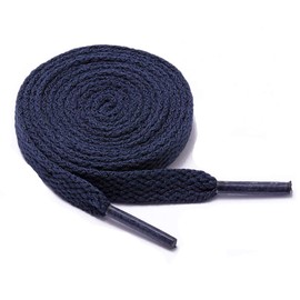 Sechunk Flat Shoelace set of 2 pairs 29 colors 12 lengths Shoe Lace For Sneakers(Navy)