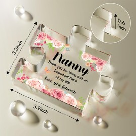 Usong Gifts for Nanny Gifts Grandma Birthday Gifts Nanny Birthday Gifts Grandma Gifts for Christmas Mothers Day Grandma Gift Box Set Acrylic Puzzle 3.9x3.3x0.6 Inch