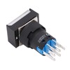 25 Pcs Industrial Push Button Switch Self Locking Push Button