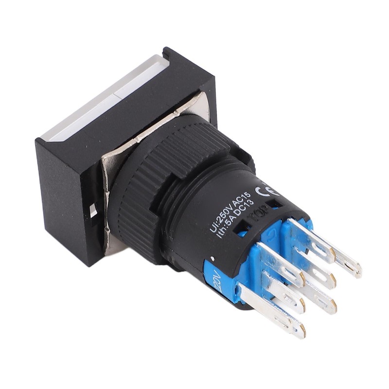 25 Pcs Industrial Push Button Switch Self Locking Push Button