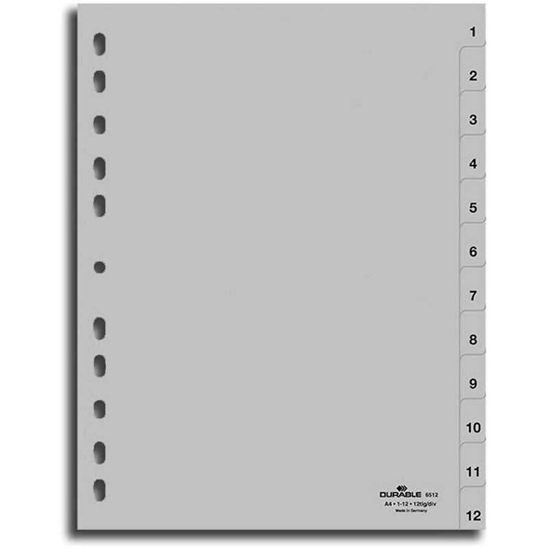 Durable Index for DIN A4, Full Coverage (Pack of 5,