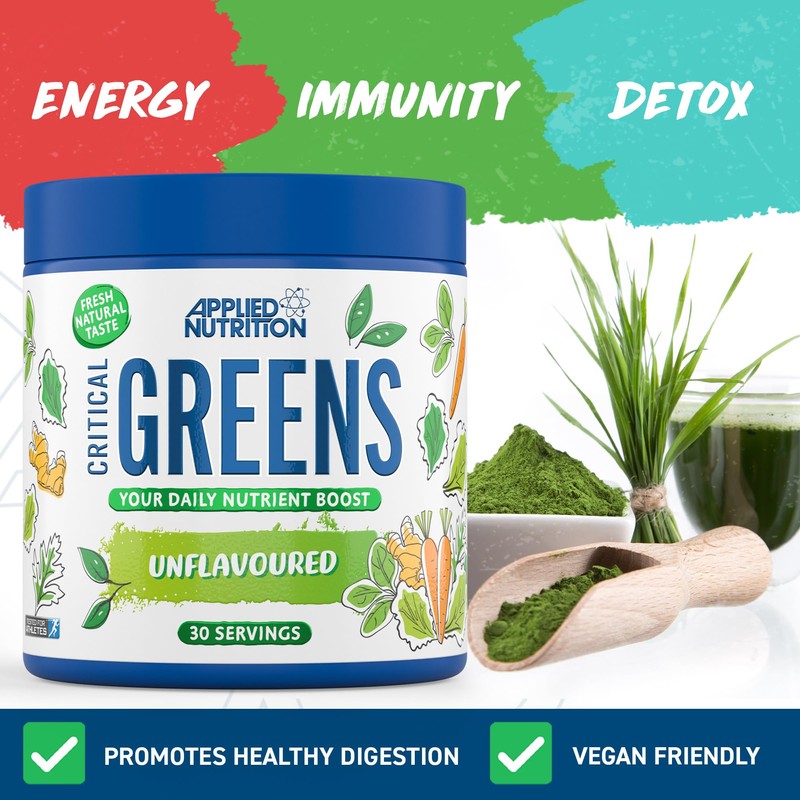 Applied Nutrition Critical Greens Bundle - Super Greens Powder, Boost