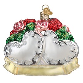 Old World Christmas Couples First Christmas Glass Blown Ornament for Christmas Tree