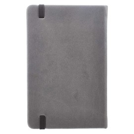 Be Strong Mini Hardcover Pocket Size LuxLeather Notebook with Elastic Closure in Gray - Joshua 1:9, 3.7" wide x 5.7" high