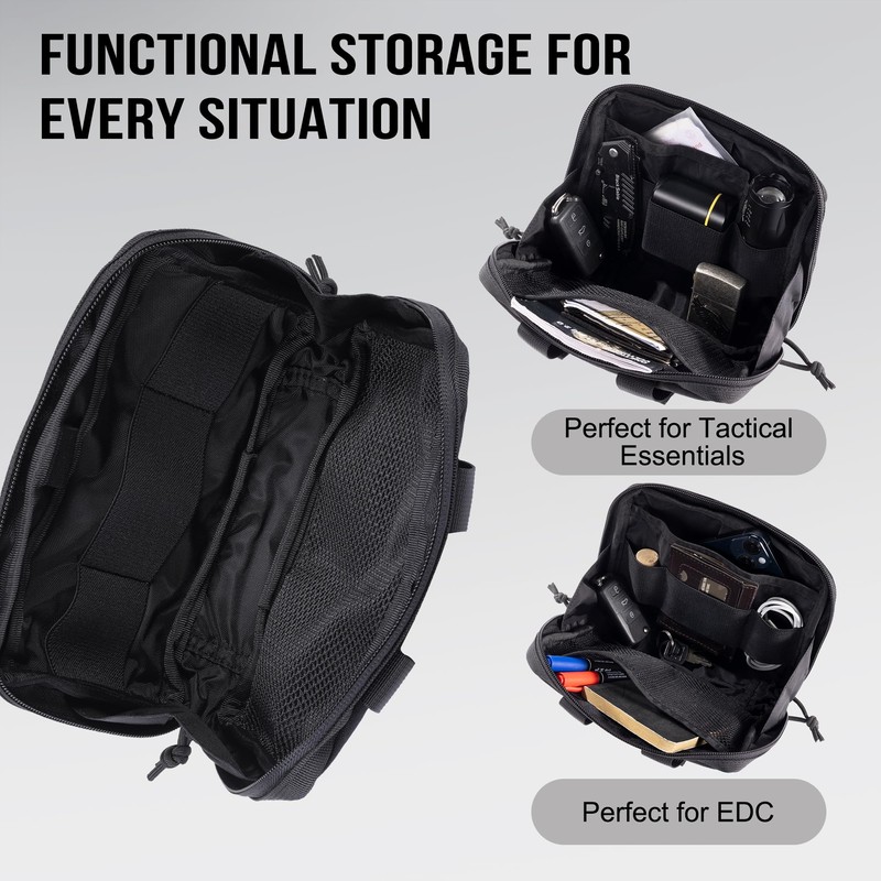 OneTigris MOLLE Pouch, Tactical Admin Pouch Belt EDC Tool Organizer
