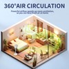 QTREE intelligence Oscillating Pedestal Fan, 360° Air Circulator Fan, 43.3inch