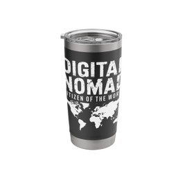 Digital Nomad Virtual Assistant Remote Work Wireless Living Stainless Steel Insulated Tumbler